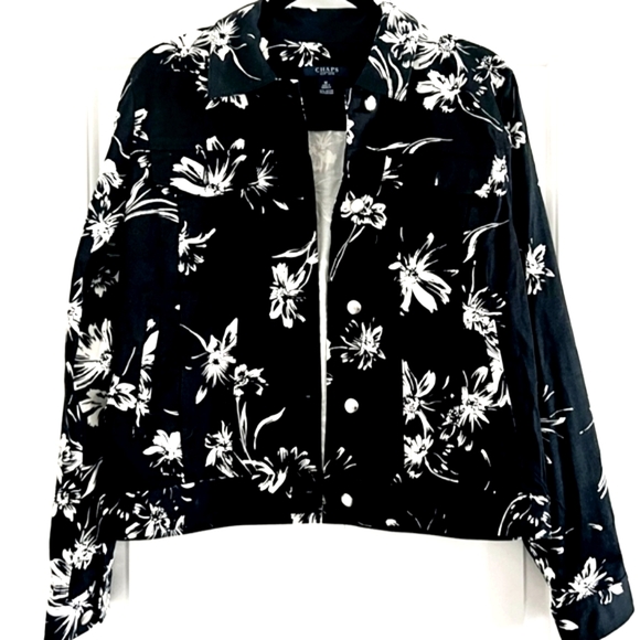 CHAPS Black/White Jacket - Picture 1 of 8